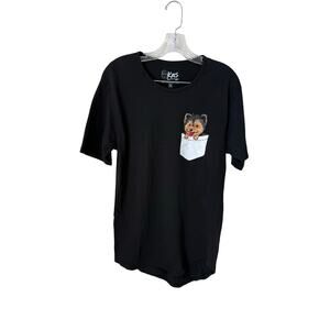 FouseyTube Katz Family Yorkshire Terrier Pocket Tee Shirt Size Medium
